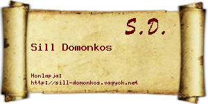 Sill Domonkos névjegykártya